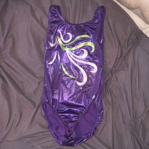 Purple gymnastics leotard